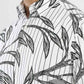 White Printed Slim Fit Casual Shirt | Greenfibre