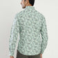 Pista Green Printed Slim Fit Casual Shirt | Greenfibre