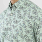 Pista Green Printed Slim Fit Casual Shirt | Greenfibre