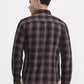 Black & Brown Checked Slim Fit Casual Shirt | Greenfibre