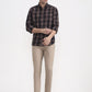 Black & Brown Checked Slim Fit Casual Shirt | Greenfibre