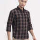 Black & Brown Checked Slim Fit Casual Shirt | Greenfibre