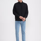 Black & Light Grey Solid Slim Fit Winter Jacket | Greenfibre