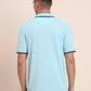 Aruba Blue Solid Slim Fit Polo T-Shirt | Greenfibre
