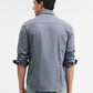 Grey Solid Slim Fit Casual Shirt | Greenfibre