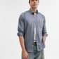 Grey Solid Slim Fit Casual Shirt | Greenfibre