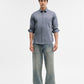 Grey Solid Slim Fit Casual Shirt | Greenfibre