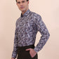 Fawn & Coffee Printed Slim Fit Party Wear Shirt | Greenfibre