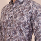 Fawn & Coffee Printed Slim Fit Party Wear Shirt | Greenfibre