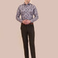 Fawn & Coffee Printed Slim Fit Party Wear Shirt | Greenfibre