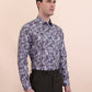 Fawn & Coffee Printed Slim Fit Party Wear Shirt | Greenfibre