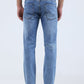 Light Blue Washed Narrow Fit Jeans | Greenfibre