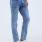 Light Blue Washed Narrow Fit Jeans | Greenfibre
