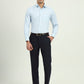 White & Light Blue Solid Slim Fit Formal Shirt | Greenfibre