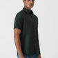 Olive Green Solid Slim Fit Casual Shirt | Greenfibre