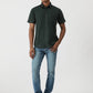 Olive Green Solid Slim Fit Casual Shirt | Greenfibre