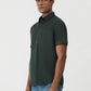 Olive Green Solid Slim Fit Casual Shirt | Greenfibre