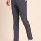 Dark Grey Solid Super Slim Fit Casual Trouser | Greenfibre