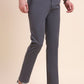 Dark Grey Solid Super Slim Fit Casual Trouser | Greenfibre
