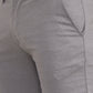 Grey Solid Super Slim Fit Casual Trouser | Greenfibre