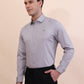 Light Grey Solid Slim Fit Party Wear Shirt | Greenfibre