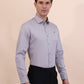 Light Grey Solid Slim Fit Party Wear Shirt | Greenfibre