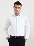 Sky Blue Solid Slim Fit Formal Shirt | Greenfibre