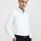 Sky Blue Solid Slim Fit Formal Shirt | Greenfibre