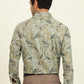 Pista Green Printed Slim Fit Party Wear Shirt | Wyre
