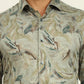 Pista Green Printed Slim Fit Party Wear Shirt | Wyre