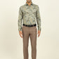 Pista Green Printed Slim Fit Party Wear Shirt | Wyre