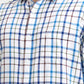 Blue Checked Slim Fit Casual Shirt | Greenfibre
