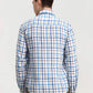Blue Checked Slim Fit Casual Shirt | Greenfibre