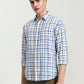 Blue Checked Slim Fit Casual Shirt | Greenfibre