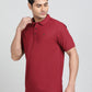 Maroon Solid REGULAR FIT Polo T-Shirt | Greenfibre