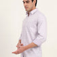 Lavender Checked Slim Fit Semi Casual Shirt | Greenfibre