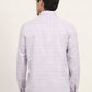 Lavender Checked Slim Fit Semi Casual Shirt | Greenfibre