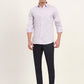 Lavender Checked Slim Fit Semi Casual Shirt | Greenfibre