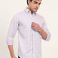 Lavender Checked Slim Fit Semi Casual Shirt | Greenfibre