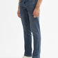 Dark Indigo Blue Washed Straight Fit Jeans | Greenfibre