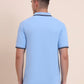 Sky Blue Solid Slim Fit Polo T-Shirt | Greenfibre