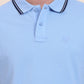 Sky Blue Solid Slim Fit Polo T-Shirt | Greenfibre