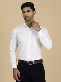 Light Yellow Printed Slim Fit Formal Shirt | Greenfibre