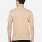 Beige Solid Slim Fit T-Shirt