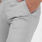 Light Grey Solid Super Slim Fit Casual Trouser | Greenfibre