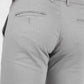 Light Grey Solid Super Slim Fit Casual Trouser | Greenfibre