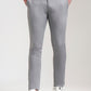 Grey Printed Super Slim Fit Casual Trouser | Greenfibre