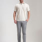 Grey Printed Super Slim Fit Casual Trouser | Greenfibre