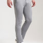 Grey Printed Super Slim Fit Casual Trouser | Greenfibre