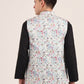 Green Printed Regular Fit Bandhgala Jacket | JB Studio